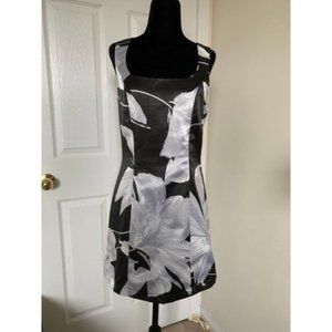 Black And Silver Floral Dress